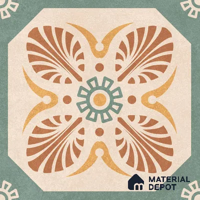 Moroccan Floor & Wall Tile TL 12768 Lido 1 ft x 1 ft Carving Matte Finish Vitrified Tile - 9 mm | Suitable For Bathroom, Kitchen, Balcony | 2 mm Spacer is Mandatory