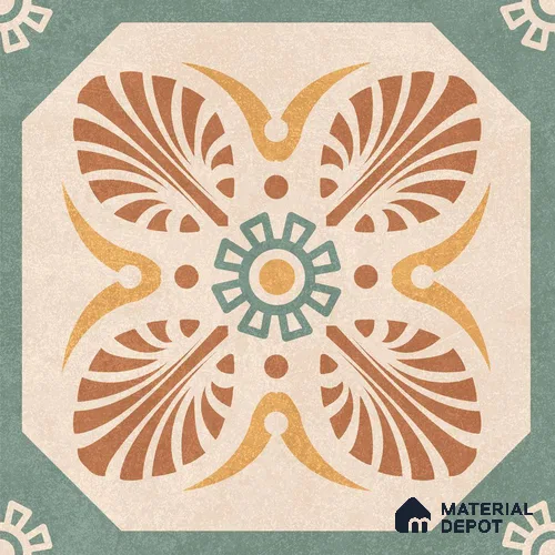 Moroccan Floor & Wall Tile TL 12768 Lido 1 ft x 1 ft Carving Matte Finish Vitrified Tile - 9 mm | Suitable For Bathroom, Kitchen, Balcony | 2 mm Spacer is Mandatory