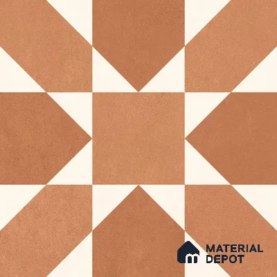 Moroccan Floor & Wall Tile TL 12764 Cupira 1 ft x 1 ft Carving Matte Finish Vitrified Tile - 9 mm | Suitable For Bathroom, Kitchen, Balcony | 2 mm Spacer is Mandatory