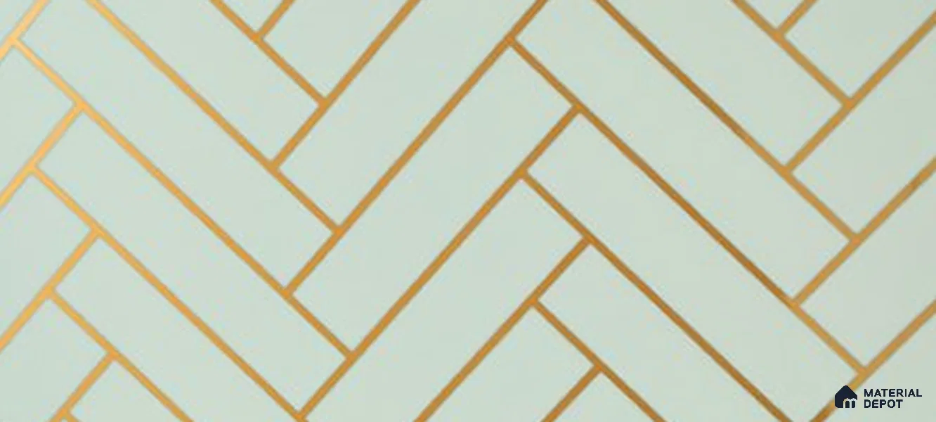 Glass Highlighter Wall Tile TL 07348 Mint Herring 2 ft x 1 ft Glossy Finish Ceramic Tile - 9 mm | Suitable For Bathroom, Kitchen Backsplashes