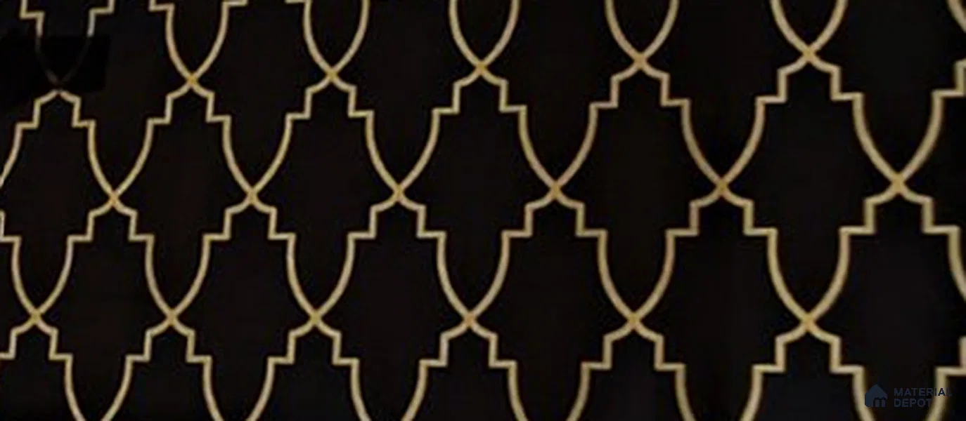 Glass Highligter Wall Tile TL 07338 Morocco Noir 2 ft x 1 ft Glossy Finish Ceramic Tile - 9 mm | Suitable For Bathroom, Kitchen Backsplashes