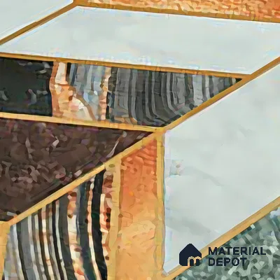 Glass Highlighter Wall Tile TL 07342 Regal Herringbone 2 ft x 1 ft Glossy Finish Ceramic Tile - 9 mm | Suitable For Kitchen, Bathroom & Accent/Feature Wall