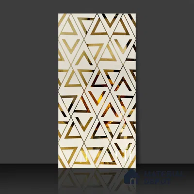 Glass Highligter Wall Tile TL 07327 Golden Triad 2 ft x 1 ft Glossy Finish Ceramic Tile - 9 mm | Suitable For Bathroom, Kitchen Backsplashes