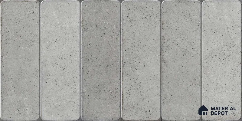 Grey Stone Wall Tile TL 07067 2 ft x 1 ft Ceramic Glossy Finish - 9 mm | Suitable for Living Room, Bedroom, Bathroom