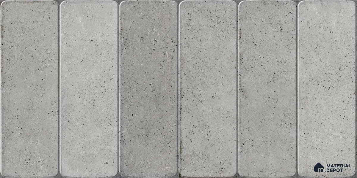 Grey Stone Wall Tile TL 07067 2 ft x 1 ft Ceramic Glossy Finish - 9 mm | Suitable for Living Room, Bedroom, Bathroom
