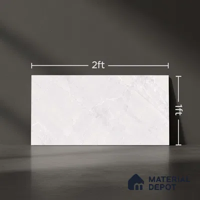 Grey Marble Wall Tile TL 06900 2 ft x 1 ft Ceramic Carving Matte Finish - 9 mm | Suitable for Living Room, Bedroom, Bathroom