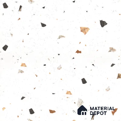 Terrazzo Wall & Floor Tile TL 09454 Remzi Terrazzo 2 ft x 2 ft Fusion Finish Vitrified Tile - 9 mm | 6 Random Design | Suitable For Living Room, Kitchen, Bathroom