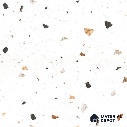 Terrazzo Wall & Floor Tile TL 09454 Remzi Terrazzo 2 ft x 2 ft Fusion Finish Vitrified Tile - 9 mm | 6 Random Design | Suitable For Living Room, Kitchen, Bathroom