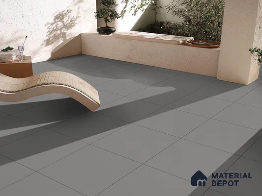 Stone Floor Tile TL 09489 B Neo Steel 2 ft x 2 ft Matte Finish Anti Skid Outdoor Parking Vitrified Tile - 9 mm | Random Design  | Suitable For Bathroom, Terrace & Balcony