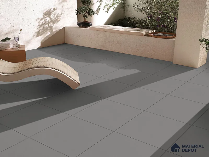 Stone Floor Tile TL 09489 B Neo Steel 2 ft x 2 ft Matte Finish Anti Skid Outdoor Parking Vitrified Tile - 9 mm | Random Design | Suitable For Bathroom, Terrace & Balcony