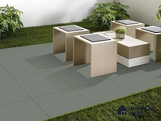 Stone Floor Tile TL 09486 Neo Mint 2 ft x 2 ft Matte Finish Vitrified Tile - 9 mm | 1 Random Design | Suitable For Living Room, Bedroom, Bathroom