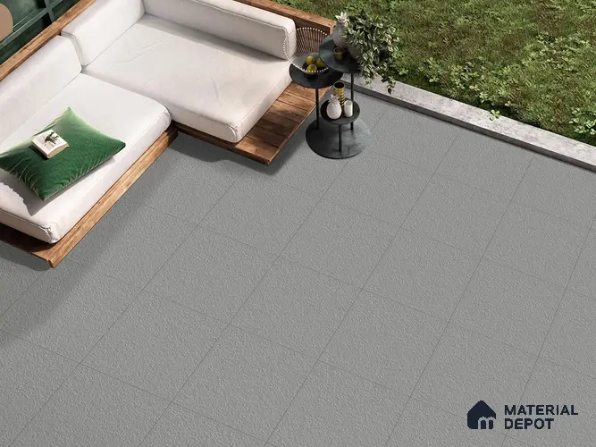 Stone Wall & Floor Tile TL 09486 G Neo Grey 2 ft x 2 ft Full Body Matte Finish Vitrified Tile - 9 mm | 1 Random Design | Suitable For Living Room, Bedroom, Bathroom