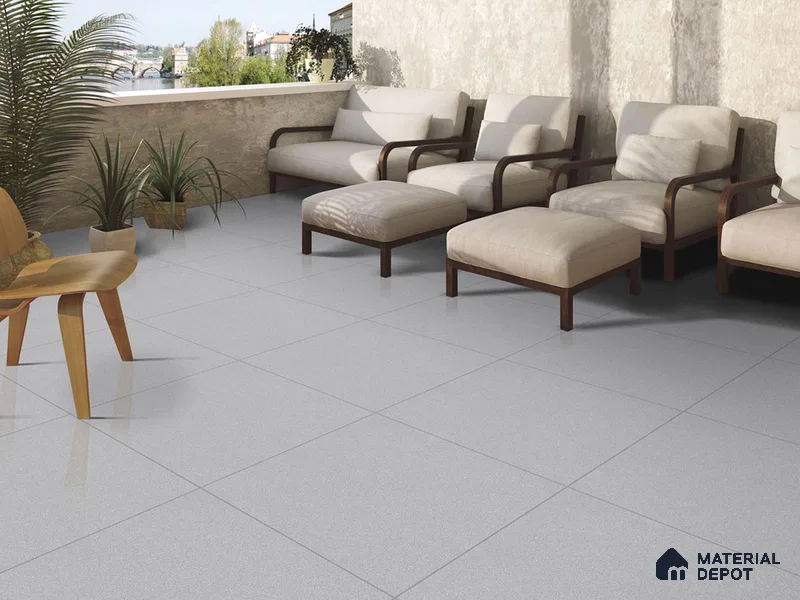 Stone Wall & Floor Tile TL 09486 E Neo Smoke 2 ft x 2 ft Full Body Matte Finish Vitrified Tile - 9 mm | 1 Random Design | Suitable For Living Room, Bedroom, Bathroom