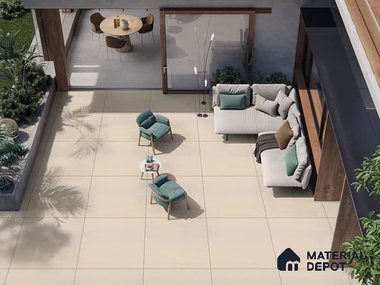 Stone Floor Tile TL 09486 F  2 ft x 2 ft Matte Finish Vitrified Tile - 9 mm | Random Design  | Suitable For Bathroom, Terrace & Balcony