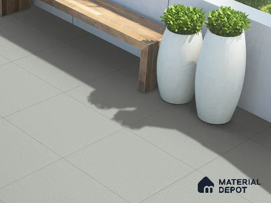 Patterned Floor Tile TL 09488 D Prazzle Dove 2 ft x 2 ft Matte Finish Vitrified Tile - 9 mm | 1 Random Design | Suitable For Living Room, Bedroom, Bathroom | Please Expect a Slight Variation of Pattern