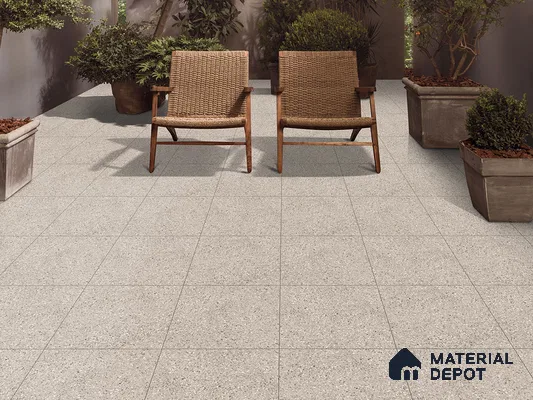 Terrazzo Wall & Floor Tile TL 09480 Poly Coral 2 ft x 2 ft Matte Finish Vitrified Tile - 9 mm | 3 Random Design | Suitable For Living Room, Kitchen, Bathroom