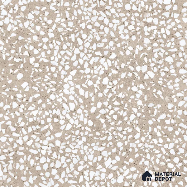 Terrazzo Wall & Floor Tile TL 09481 B Monolithic Coral 2 ft x 2 ft Matte Finish Vitrified Tile - 9 mm | 3 Random Design | Suitable For Living Room, Kitchen, Bathroom