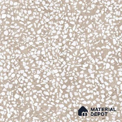 Terrazzo Wall & Floor Tile TL 09481 B Monolithic Coral 2 ft x 2 ft Matte Finish Vitrified Tile - 9 mm | 3 Random Design | Suitable For Living Room, Kitchen, Bathroom