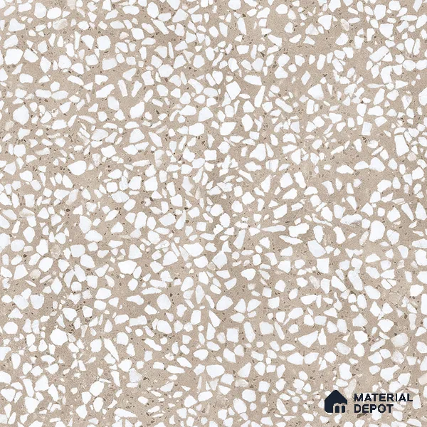 Terrazzo Wall & Floor Tile TL 09481 B Monolithic Coral 2 ft x 2 ft Matte Finish Vitrified Tile - 9 mm | 3 Random Design | Suitable For Living Room, Kitchen, Bathroom