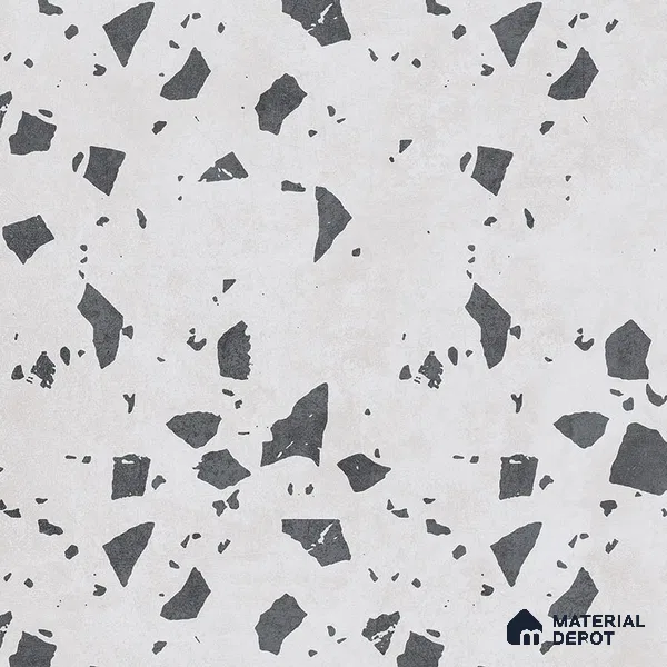 Terrazzo Wall & Floor Tile TL 09478 C Cushion Pearl 2 ft x 2 ft Matte Finish Vitrified Tile - 9 mm | 6 Random Design | Suitable For Living Room, Kitchen, Bathroom