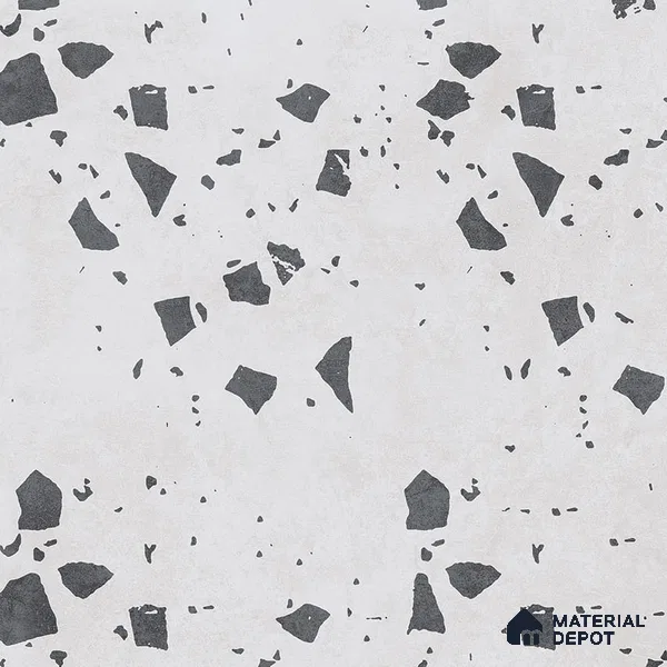Terrazzo Wall & Floor Tile TL 09478 C Cushion Pearl 2 ft x 2 ft Matte Finish Vitrified Tile - 9 mm | 6 Random Design | Suitable For Living Room, Kitchen, Bathroom