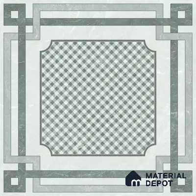 Grey Moroccan Wall & Floor Tile TL 06979 2 ft x 2 ft Vitrified Carving Matte Finish - 9 mm | Suitable for Living Room, Bedroom, Bathroom | Please Expect a Slight Variation of Pattern
