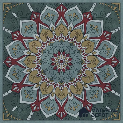 Moroccan Wall & Floor Tile TL 06994   2 ft x 2 ft Vitrified Carving Matte Finish - 9 mm | Suitable for Living Room, Bedroom, Bathroom | Please Expect a Slight Variation of Pattern