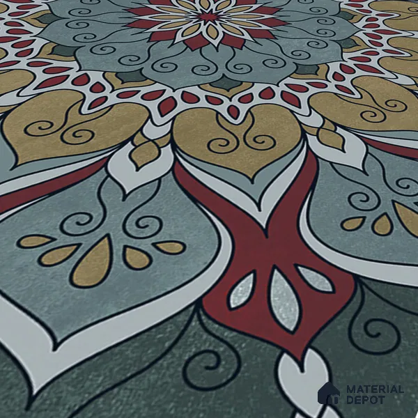 Moroccan Wall & Floor Tile TL 06994   2 ft x 2 ft Vitrified Carving Matte Finish - 9 mm | Suitable for Living Room, Bedroom, Bathroom | Please Expect a Slight Variation of Pattern