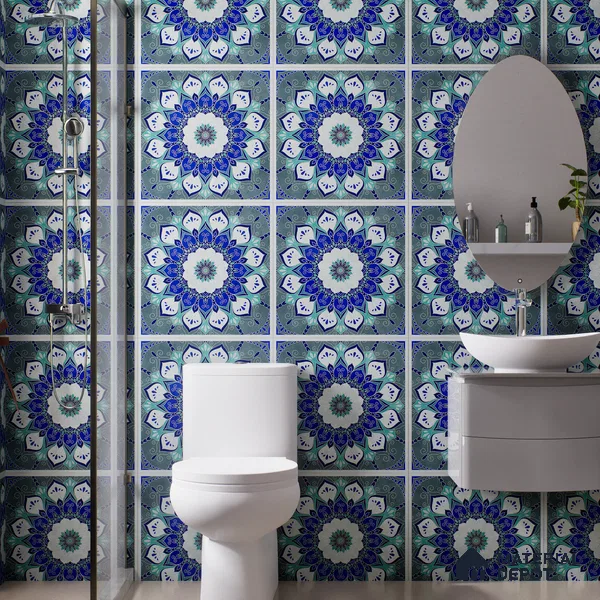 Moroccan Wall & Floor Tile TL 06993   2 ft x 2 ft Vitrified Carving Matte Finish - 9 mm | Suitable For Kitchen, Accent/Feature Wall, Dining Area | Please Expect a Slight Variation of Pattern