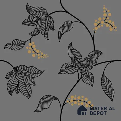 Handmade Third Fired Wall Tile TL 13344 Golden Petals 2 ft x 2 ft Matte Finish Vitrified Tile - 9 mm | Suitable For Living Room, Bedroom, Dining Area