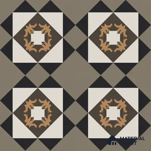 Moroccan Wall & Floor Tile TL 13397 Taupe Diamond 2 ft x 2 ft Matte Carving Finish Vitrified Tile - 9 mm | Suitable For Kitchen, Bathroom, Balcony