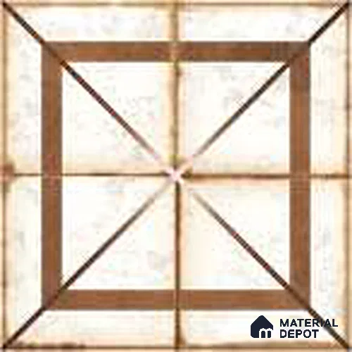 Moroccan Wall & Floor Tile TL 13402 Rustic Frame 2 ft x 2 ft Matte Finish Vitrified Tile - 9 mm | Suitable For Kitchen, Bathroom, Balcony