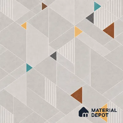 Moroccan Wall & Floor Tile TL 13406 Prism Grey 2 ft x 2 ft Matte Carving Finish Vitrified Tile - 9 mm | Suitable For Kitchen, Bathroom, Balcony