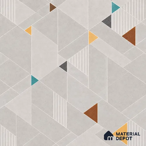 Moroccan Wall & Floor Tile TL 13406 Prism Grey 2 ft x 2 ft Matte Carving Finish Vitrified Tile - 9 mm | Suitable For Kitchen, Bathroom, Balcony