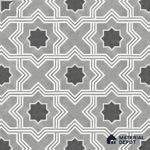 Moroccan Wall & Floor Tile TL 13401 Star Lattice 2 ft x 2 ft Matte Finish Vitrified Tile - 9 mm | Suitable For Kitchen, Bathroom, Balcony