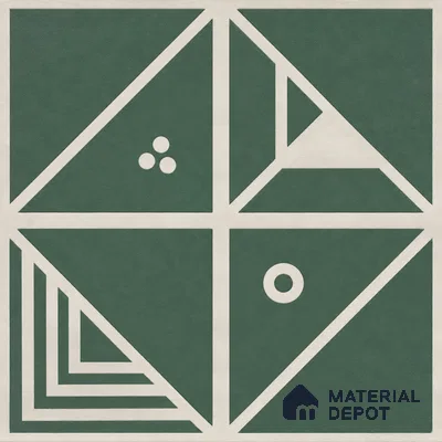 Moroccan Wall & Floor Tile TL 13400 C Jade Origami 2 ft x 2 ft Matte Finish Vitrified Tile - 9 mm | Suitable For Kitchen, Bathroom, Balcony