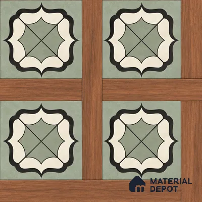 Moroccan Wall & Floor Tile TL 13411 Sage Lantern 2 ft x 2 ft Matte Finish Vitrified Tile - 9 mm | Suitable For Kitchen, Bathroom, Balcony