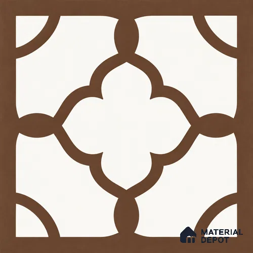 Moroccan Wall & Floor Tile TL 13409 Walnut Arabesque 2 ft x 2 ft Matte Finish Vitrified Tile - 9 mm | Suitable For Kitchen, Bathroom, Balcony