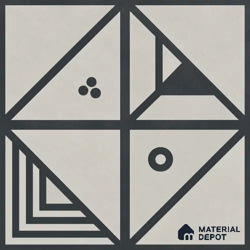 Moroccan Wall & Floor Tile TL 13400 B Grey Origami 2 ft x 2 ft Matte Finish Vitrified Tile - 9 mm | Suitable For Kitchen, Bathroom, Balcony