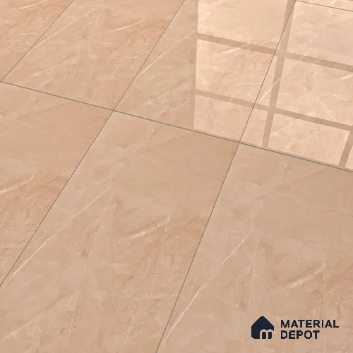 Brown Marble Floor & Wall Tile TL 07065 Gravier  2 ft x 4 ft Vitrified Glossy Finish - 9 mm | 5 Random Design | Suitable for Living Room, Bedroom, Bathroom