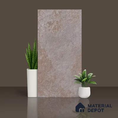 Grey Stacked Stone Floor & Wall Tile TL 06891 Prestige Arfine Slaty 2 ft x 4 ft Vitrified Carving Matte Finish - 9 mm | 8 Random Design | Suitable for Living Room, Bedroom, Bathroom (Sample)