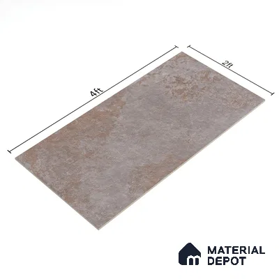 Grey Stacked Stone Floor & Wall Tile TL 06891 Prestige Arfine Slaty 2 ft x 4 ft Vitrified Carving Matte Finish - 9 mm | 8 Random Design | Suitable for Living Room, Bedroom, Bathroom (Sample)