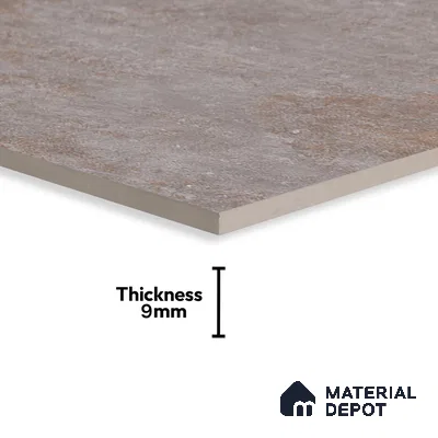Grey Stacked Stone Floor & Wall Tile TL 06891 Prestige Arfine Slaty 2 ft x 4 ft Vitrified Carving Matte Finish - 9 mm | 8 Random Design | Suitable for Living Room, Bedroom, Bathroom (Sample)