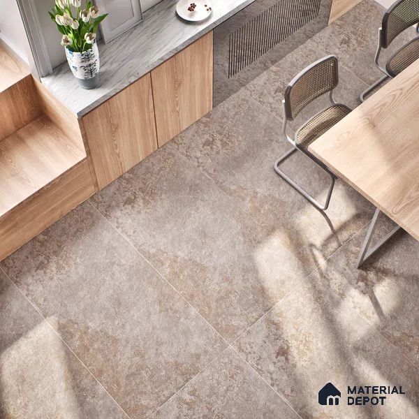 Grey Stacked Stone Floor & Wall Tile TL 06891 Prestige Arfine Slaty 2 ft x 4 ft Vitrified Carving Matte Finish - 9 mm | 8 Random Design | Suitable for Living Room, Bedroom, Bathroom (Sample)
