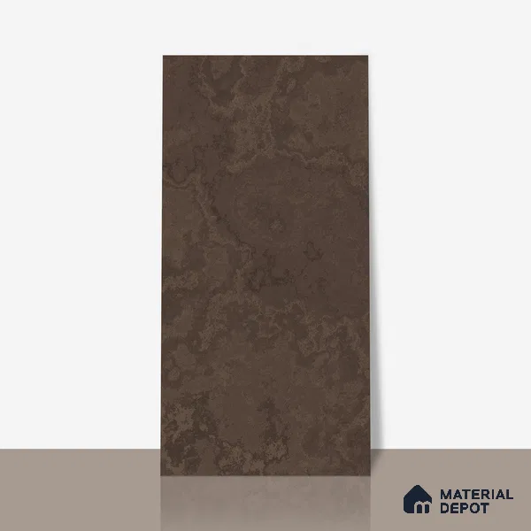 Brown Rustic Wall & Floor Tile TL 07010 2 ft x 4 ft Vitrified Carving Matte Finish - 9 mm | 4 Random Design | Suitable for Living Room, Bedroom, Bathroom (Sample)