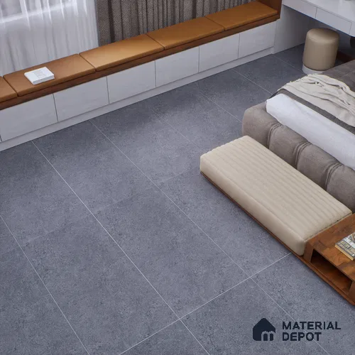 Grey Rustic Wall & Floor Tile TL 06887   2 ft x 4 ft Vitrified Carving Matte Finish - 9 mm | 6 Random Design | Suitable for Living Room, Bedroom, Bathroom