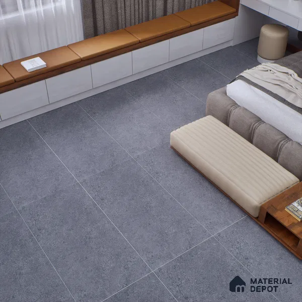Grey Rustic Wall & Floor Tile TL 06887   2 ft x 4 ft Vitrified Carving Matte Finish - 9 mm | 6 Random Design | Suitable for Living Room, Bedroom, Bathroom (Sample)