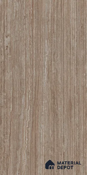 Brown Rustic Wall Tile TL 06968 2 ft x 4 ft Vitrified Carving Matte Finish - 9 mm | 6 Random Design | Suitable for Living Room, Bedroom, Bathroom (Sample)