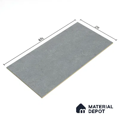 Grey Stone Wall & Floor Tile TL 07009 2 ft x 4 ft Vitrified Carving Matte Finish - 9 mm | 6 Random Design | Suitable for Living Room, Bedroom, Bathroom