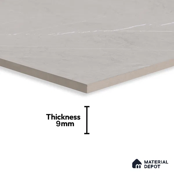 Grey Marble Floor & Wall Tile TL 06869 Prestige  2 ft x 4 ft Vitrified Carving Matte Finish - 9 mm | 6 Random Design | Suitable for Living Room, Bedroom, Bathroom (Sample)